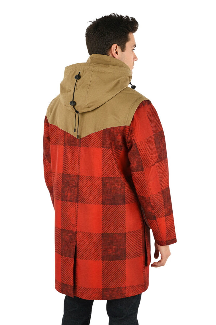 Red Hooded Parka Jacket 2