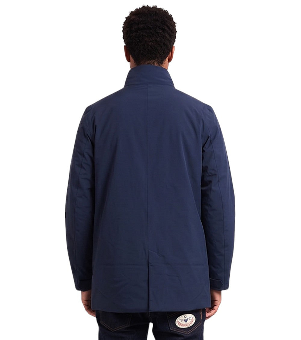 Blue Mock Collar Jacket 2