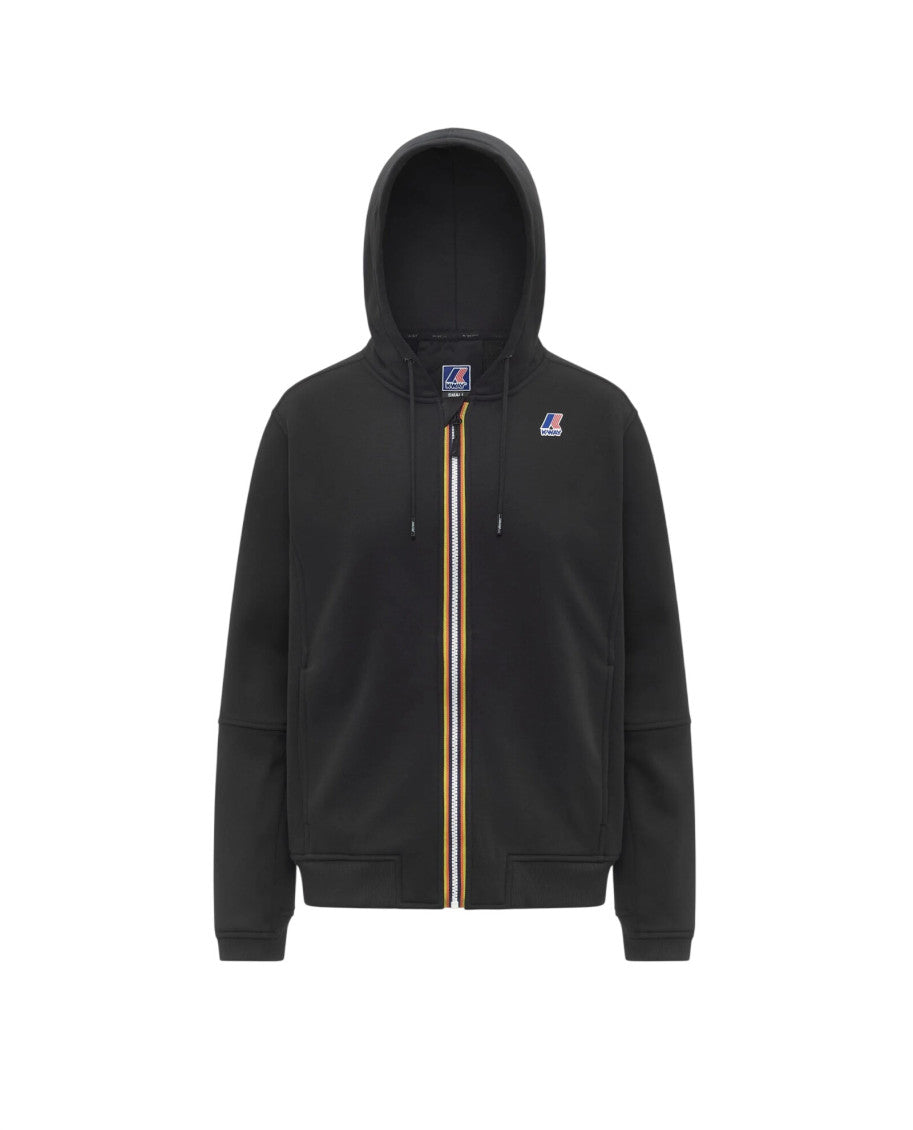 Black Zip Up Logo Hoodie 1