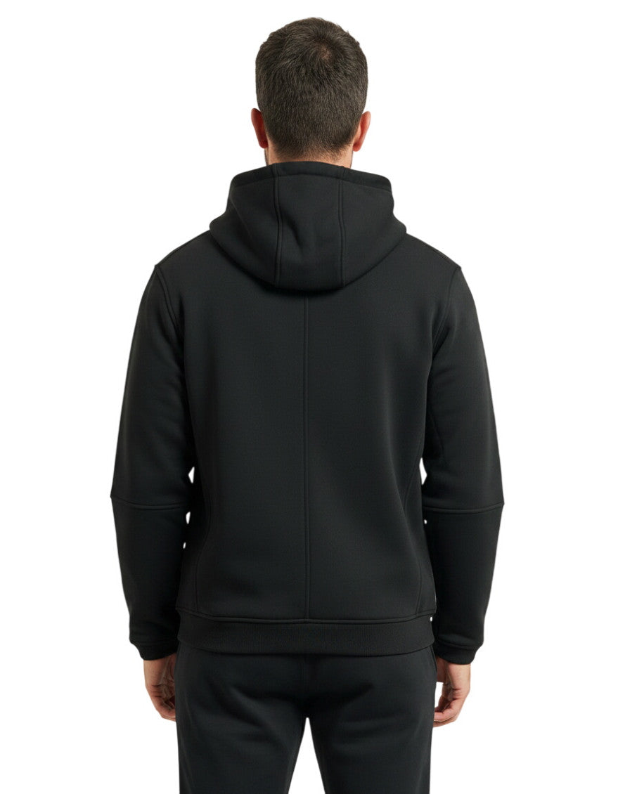 Black Zip Up Logo Hoodie 2