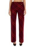 Red Regular Flat Front Pants 1