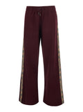 Maroon Relaxed Drawstring Pants 1