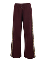 Maroon Relaxed Drawstring Pants 1
