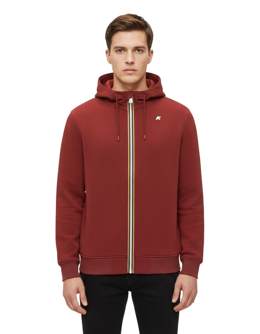 Red Zip Up Logo Hoodie 2