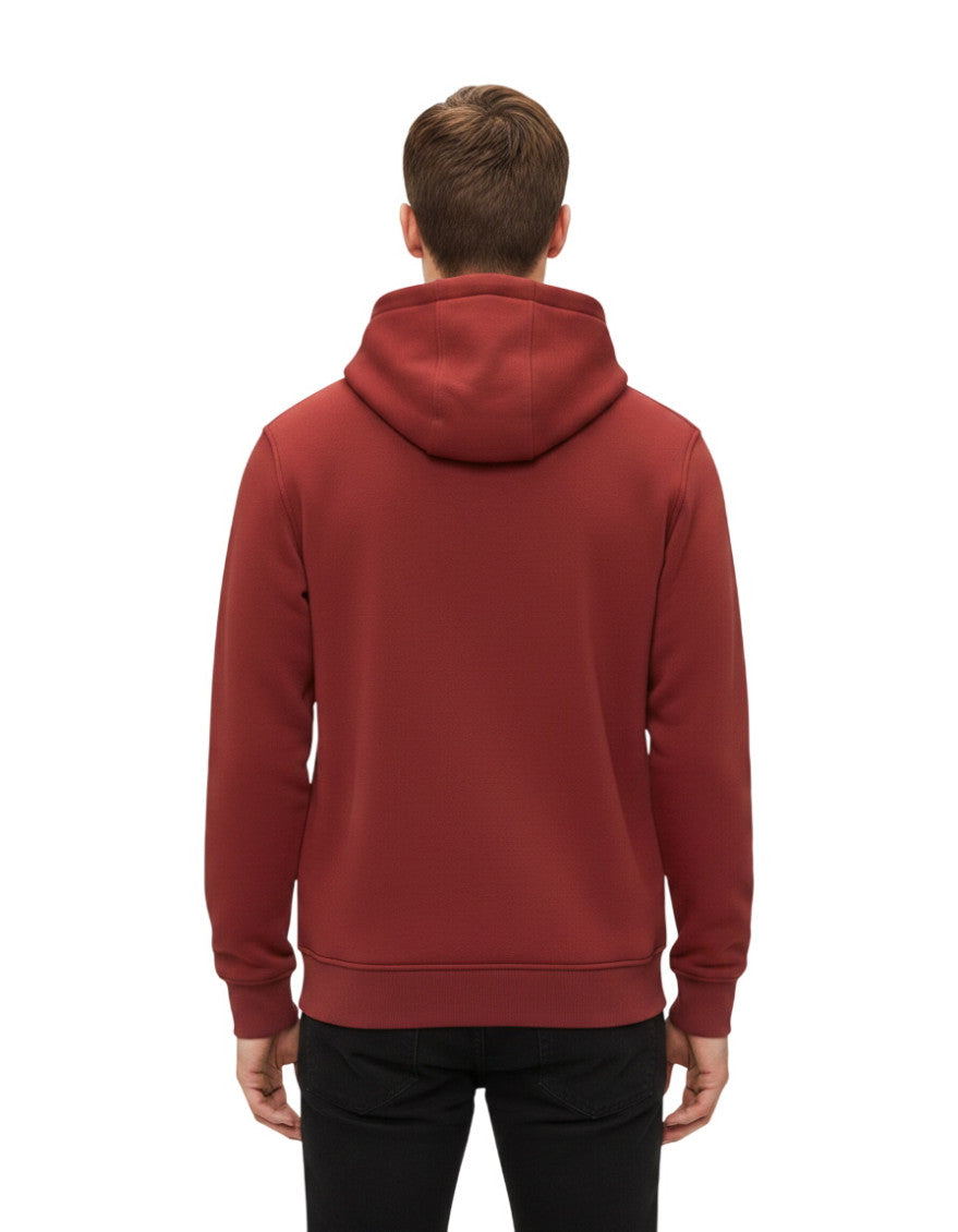 Red Zip Up Logo Hoodie 3