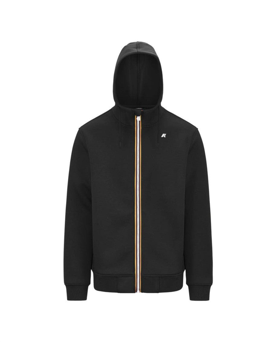 Black Zip Up Logo Hoodie 1