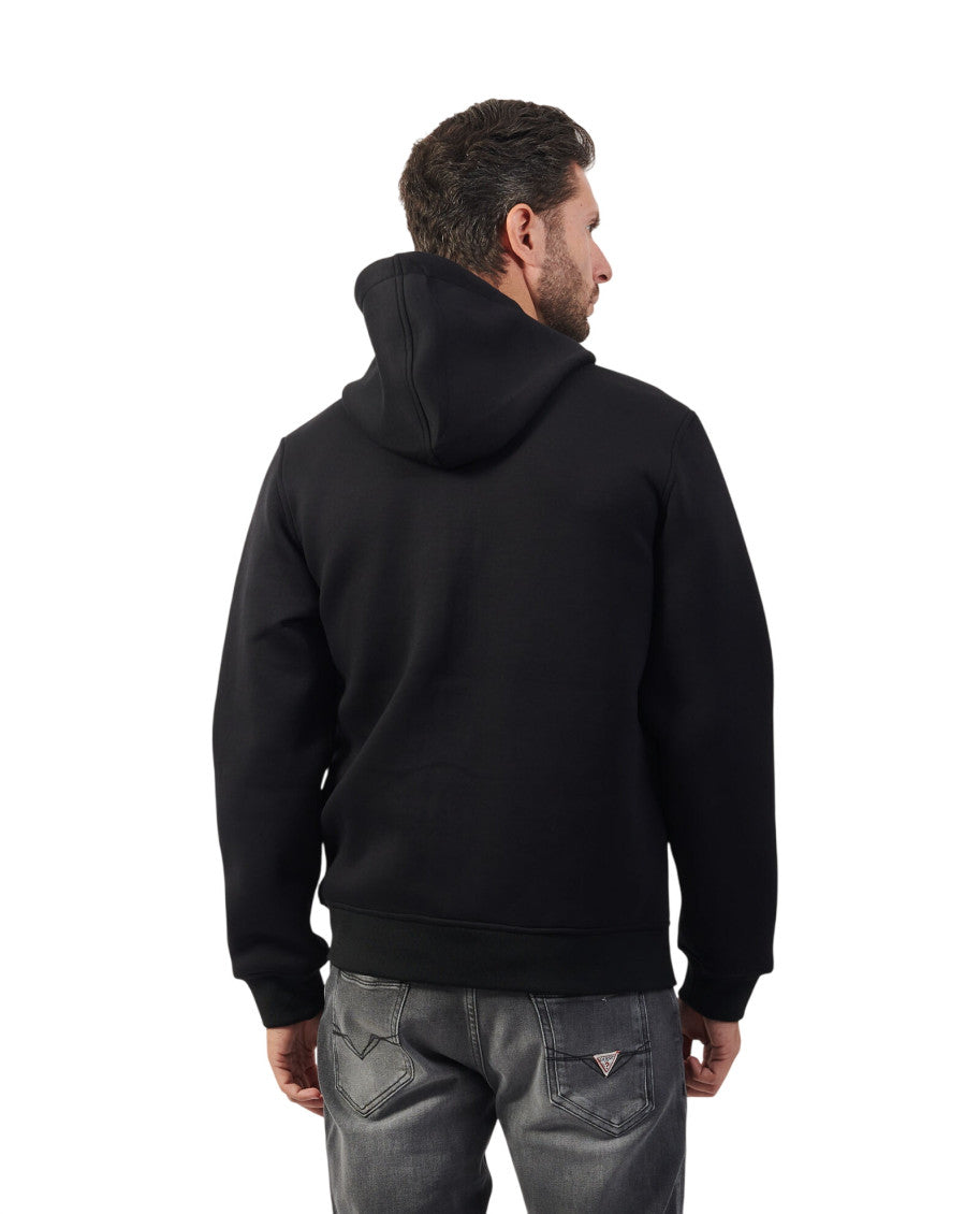 Black Zip Up Logo Hoodie 3