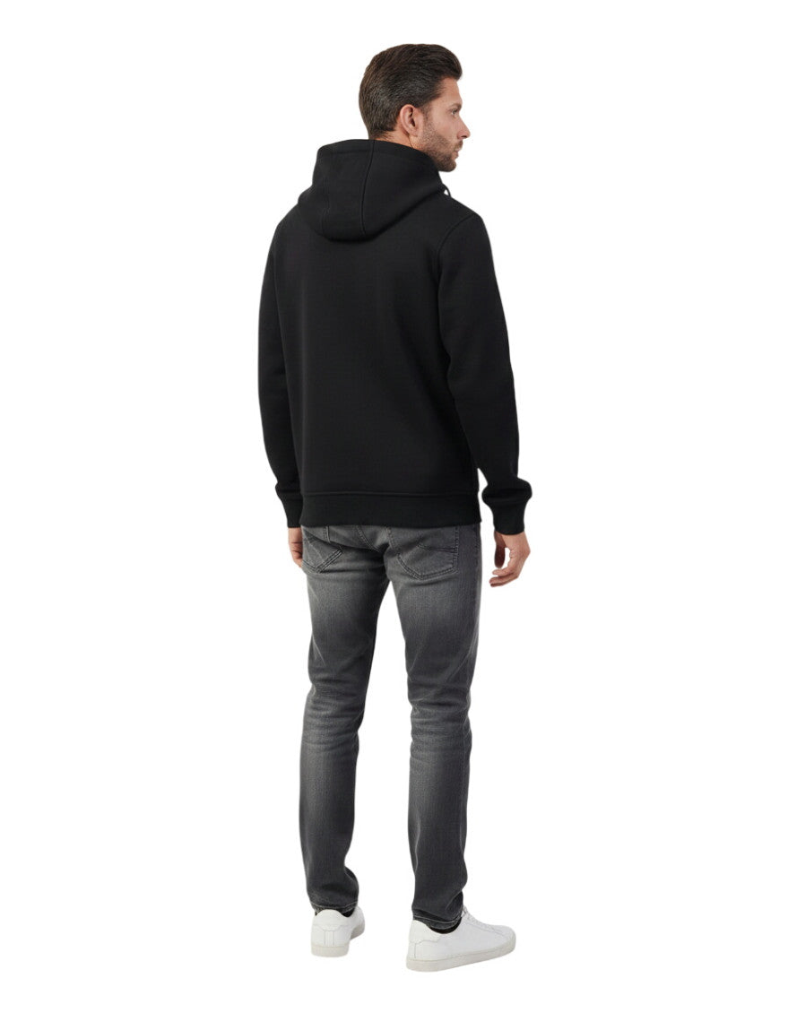 Black Zip Up Logo Hoodie 4