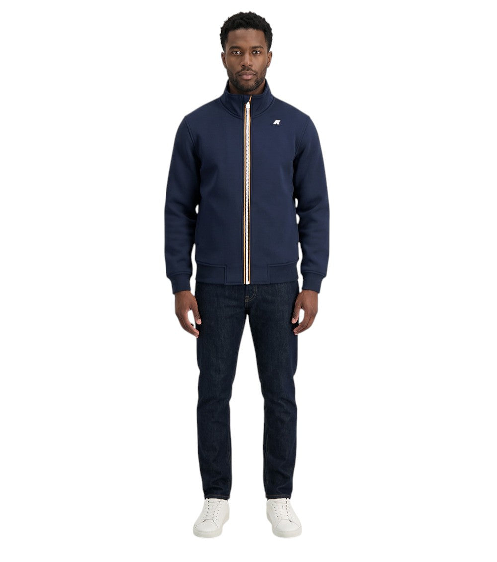 Blue Mock Collar Sweatshirt 1