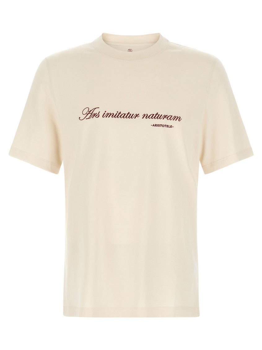 Off White Embroidered T-Shirt 1