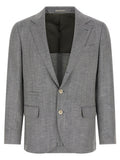 Grey Notched Lapel Blazer 1