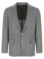 Grey Notched Lapel Blazer 1