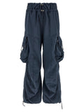 Dark Blue Oversized Cargos Pants 1