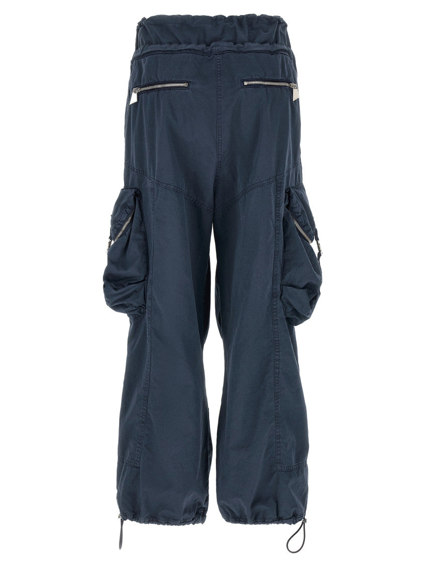 Dark Blue Oversized Cargos Pants 2