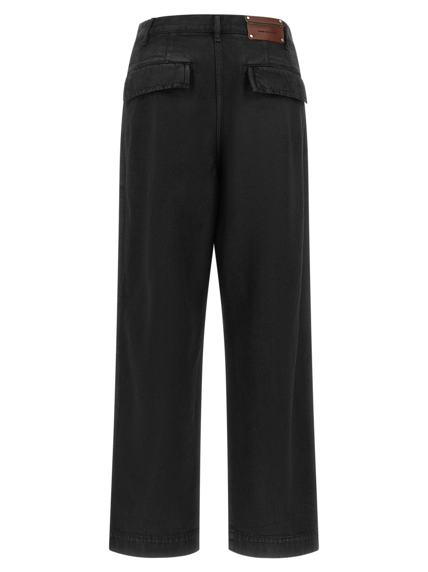 Black Loose Pleated Pants 2