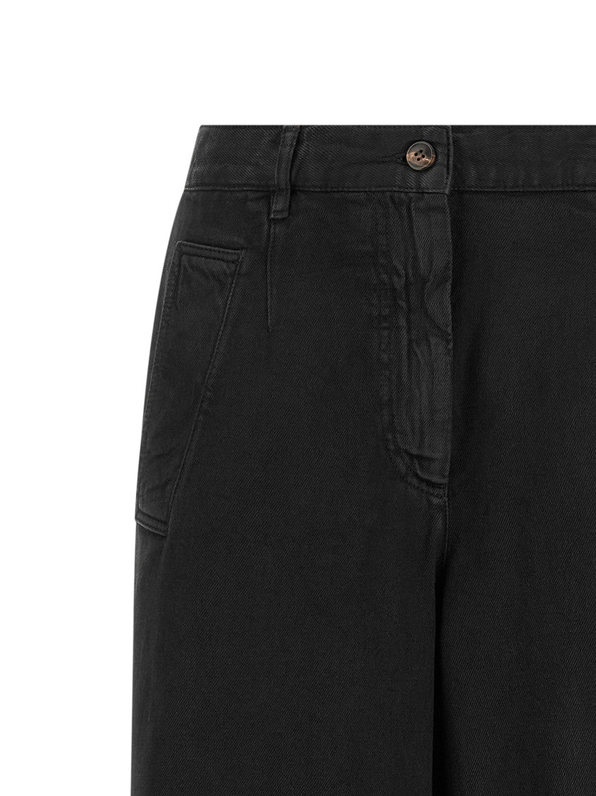 Black Loose Pleated Pants 3