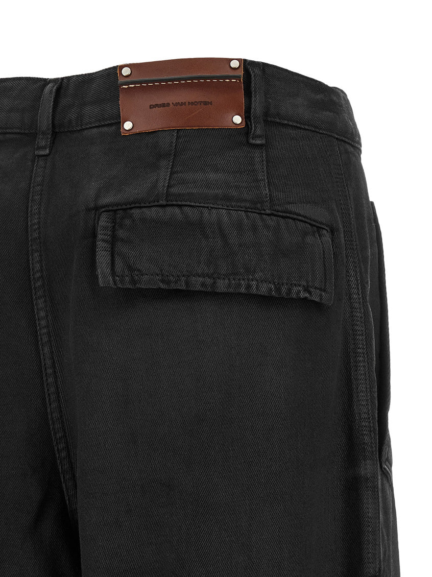 Black Loose Pleated Pants 4