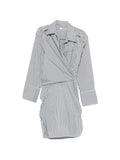 Grey Stripes Shirt Dress 1