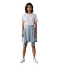 Light Blue Stripes Knee Length Skirt 1