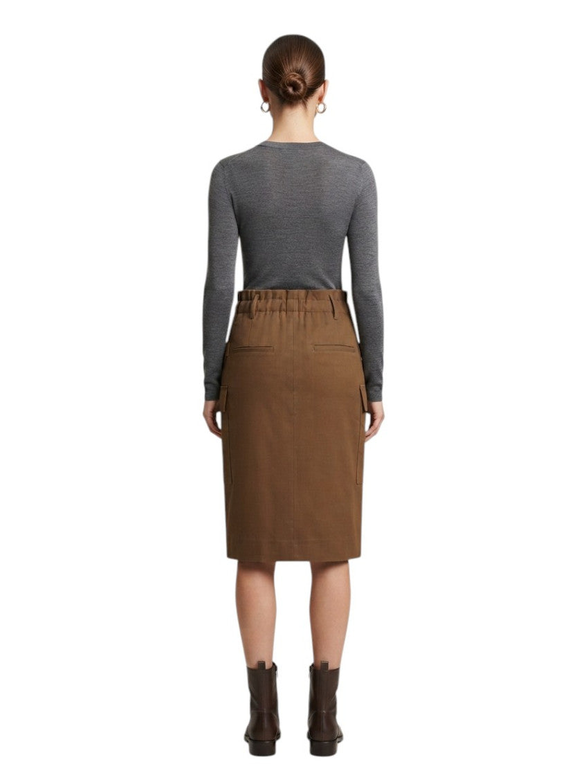 Brown Knee Length Skirt 2