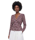 Red Printed V Neck Top 1