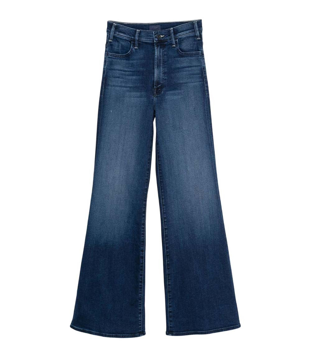 Blue Flared High Rise Jeans 1