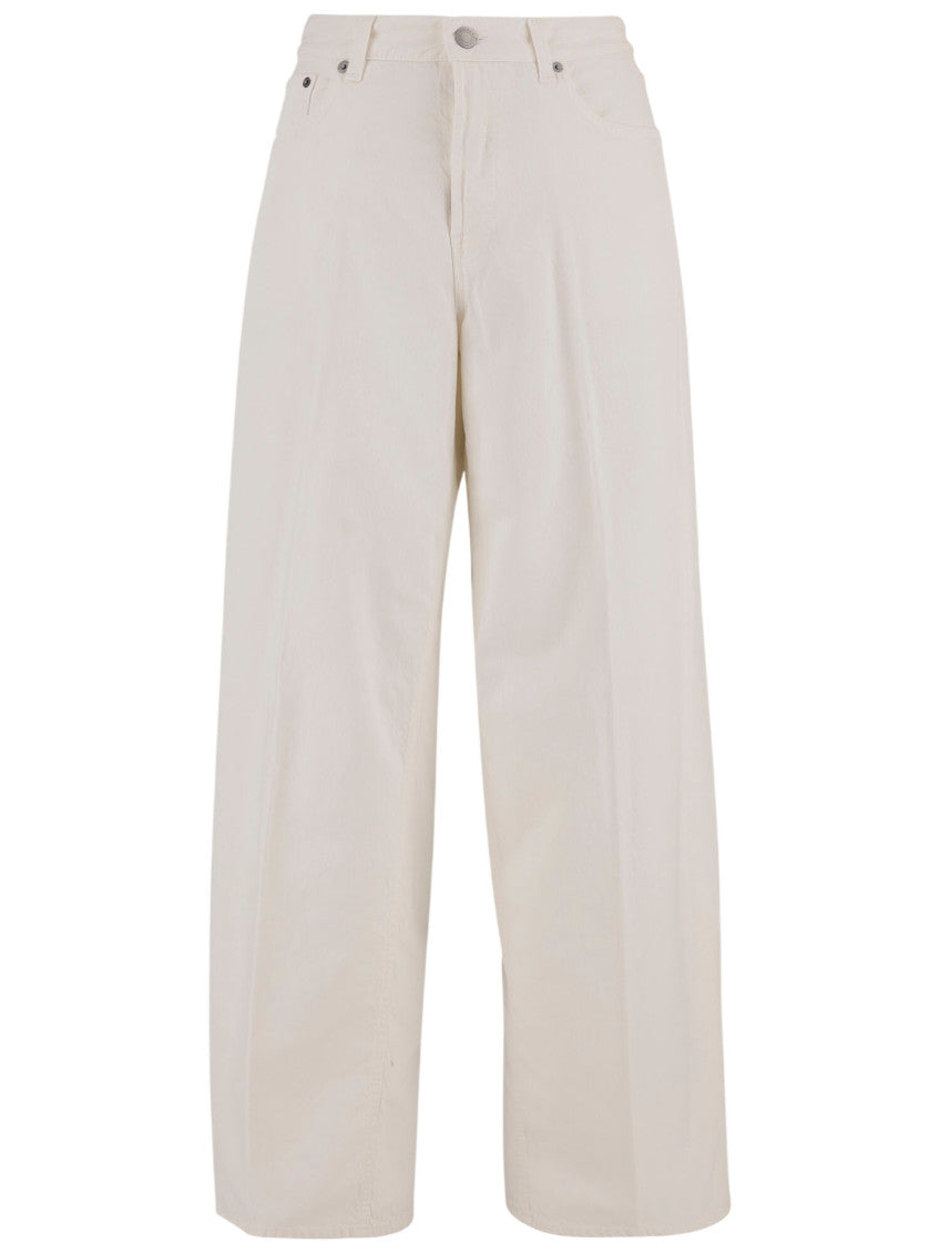 White Relaxed High Rise Jeans 1