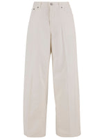 White Relaxed High Rise Jeans 1
