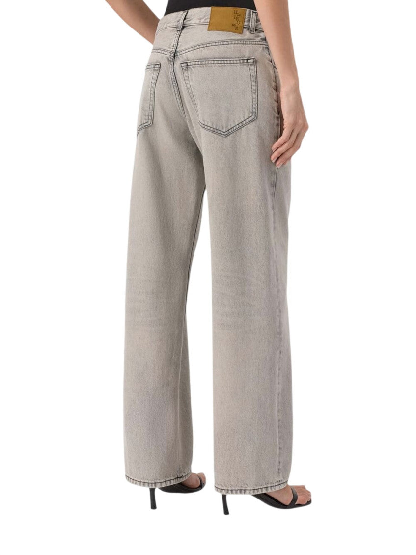 Light Grey Straight Mid Rise Jeans 3