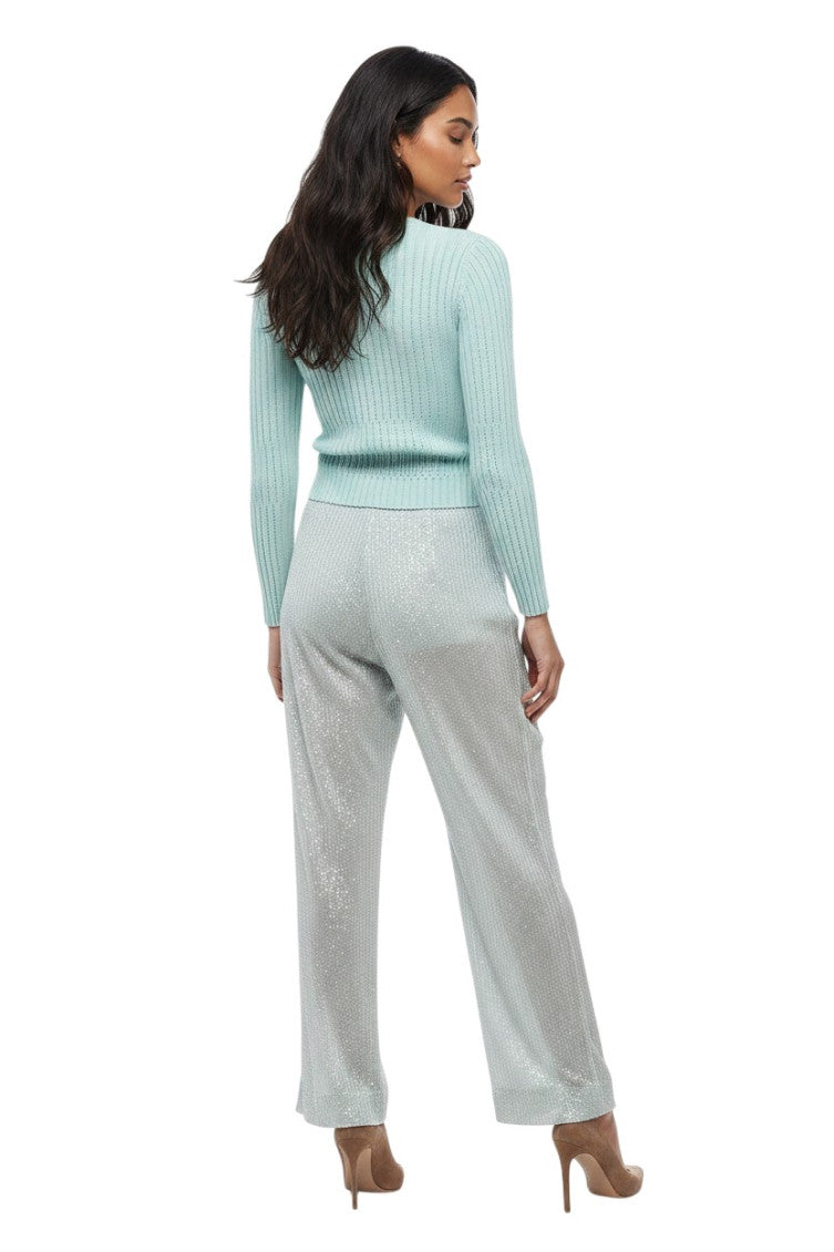 Green Straight Pleated Pants 2