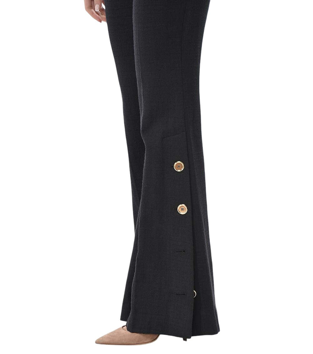 Black Bootcut Flat Front Pants 3