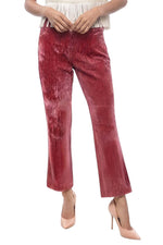 Pink Flared Flat Front Pants 1