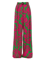Multicolor Flared Flat Front Pants 1