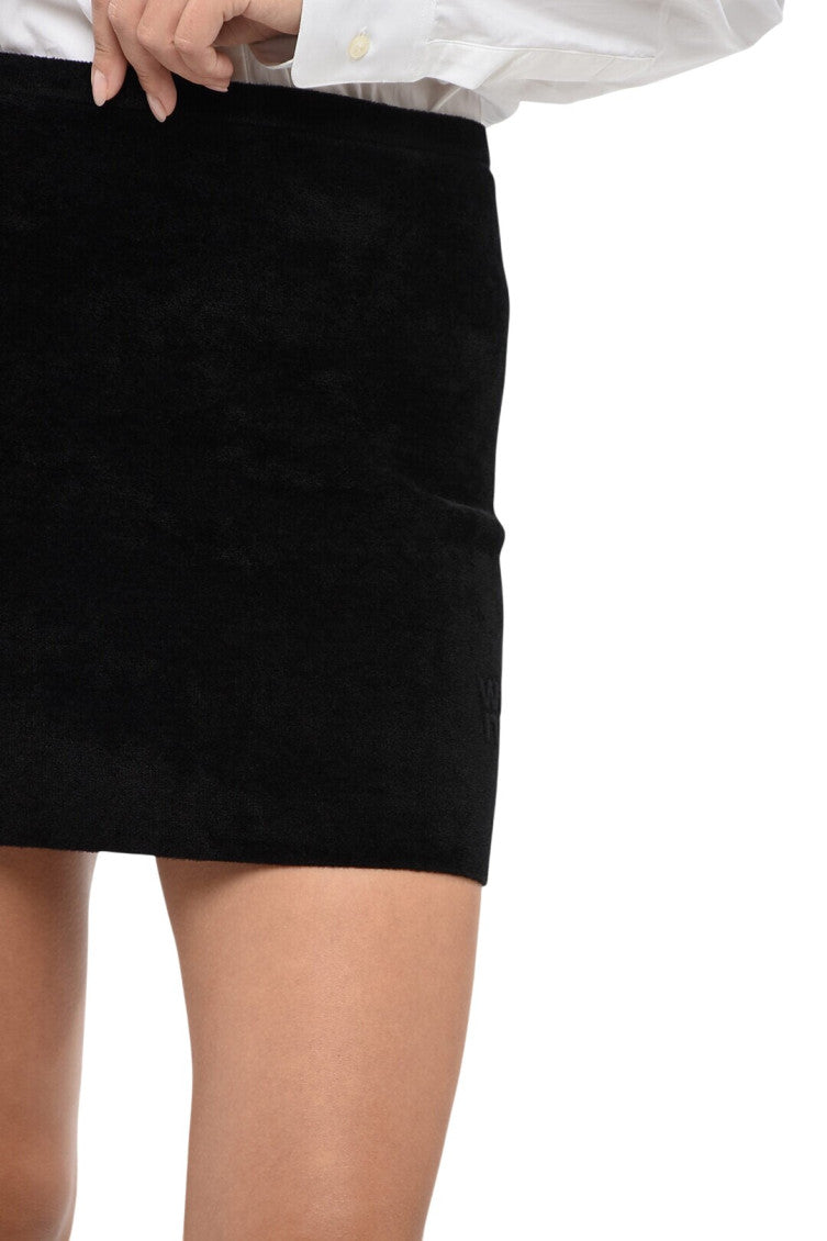 Black Solid Above Knee Skirt 3