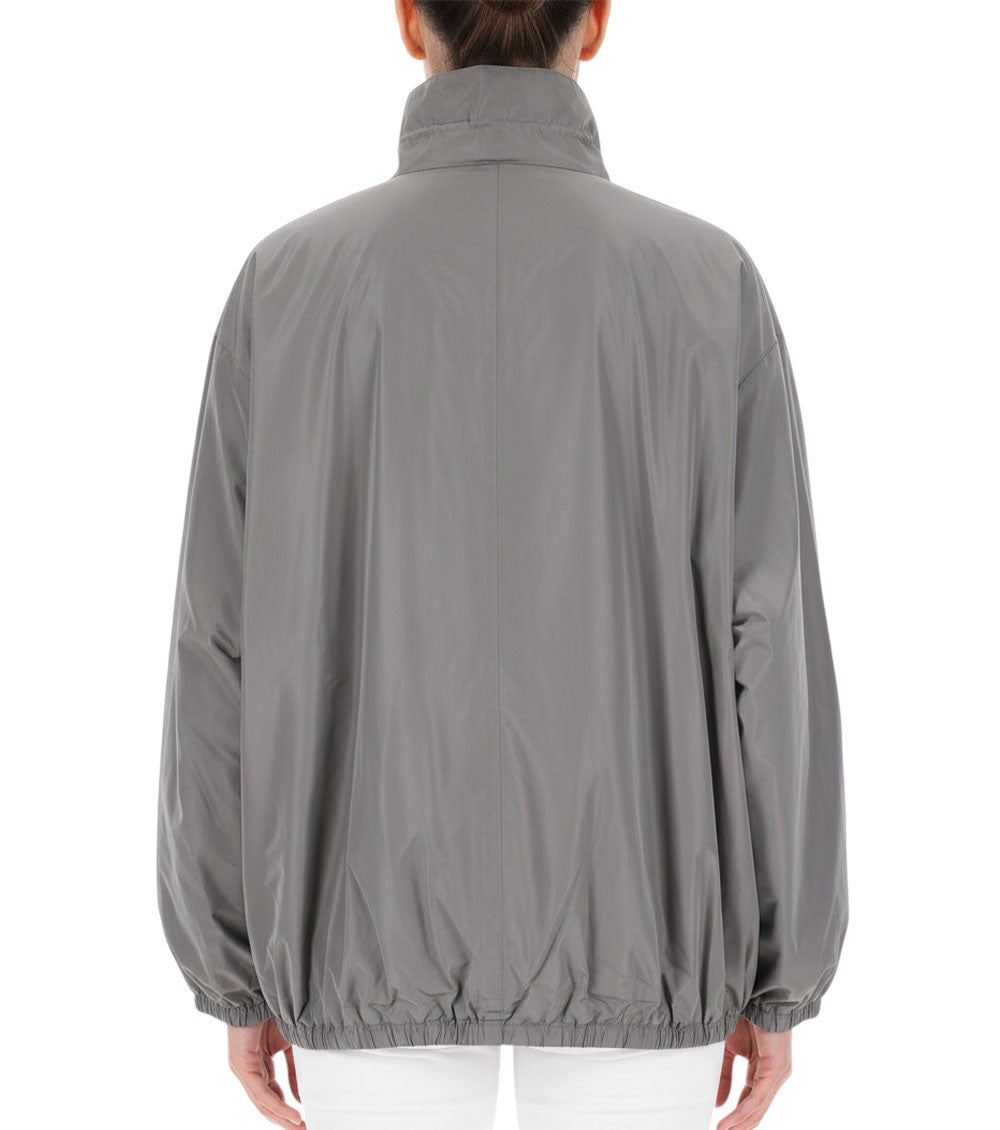 Grey Mock Collar Jacket 2