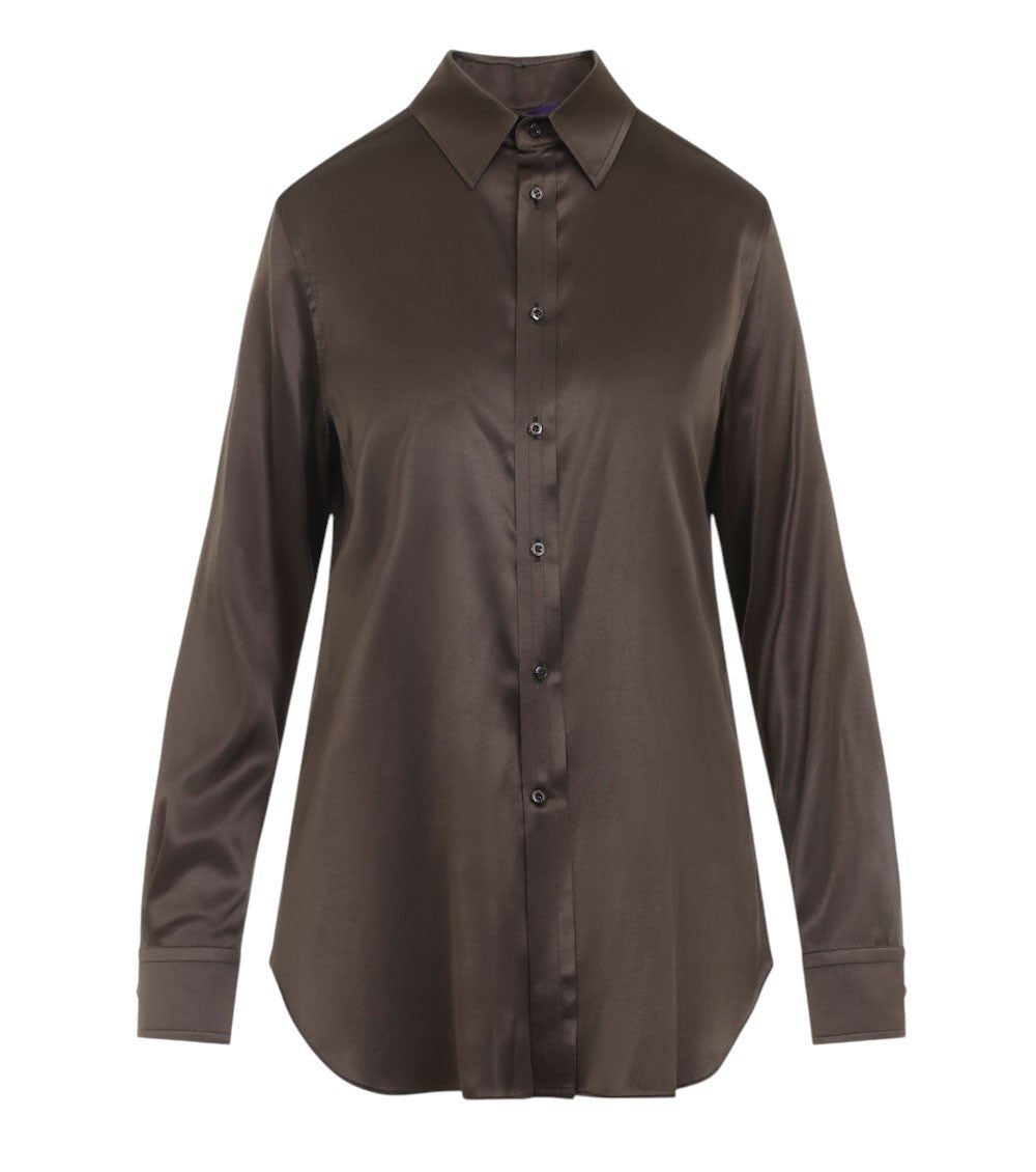 Dark Brown Regular Solid Shirt 1