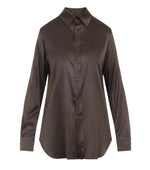 Dark Brown Regular Solid Shirt 1