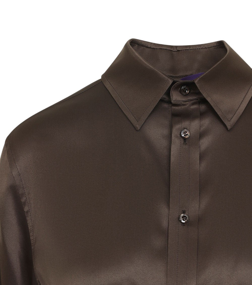Dark Brown Regular Solid Shirt 3