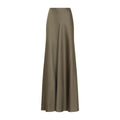 Brown Solid Ankle Length Skirt 1