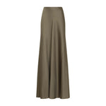 Brown Solid Ankle Length Skirt 1