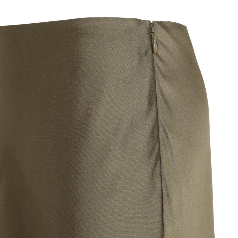 Brown Solid Ankle Length Skirt 4