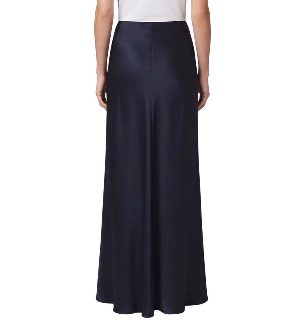 Navy Solid Ankle Length Skirt 4