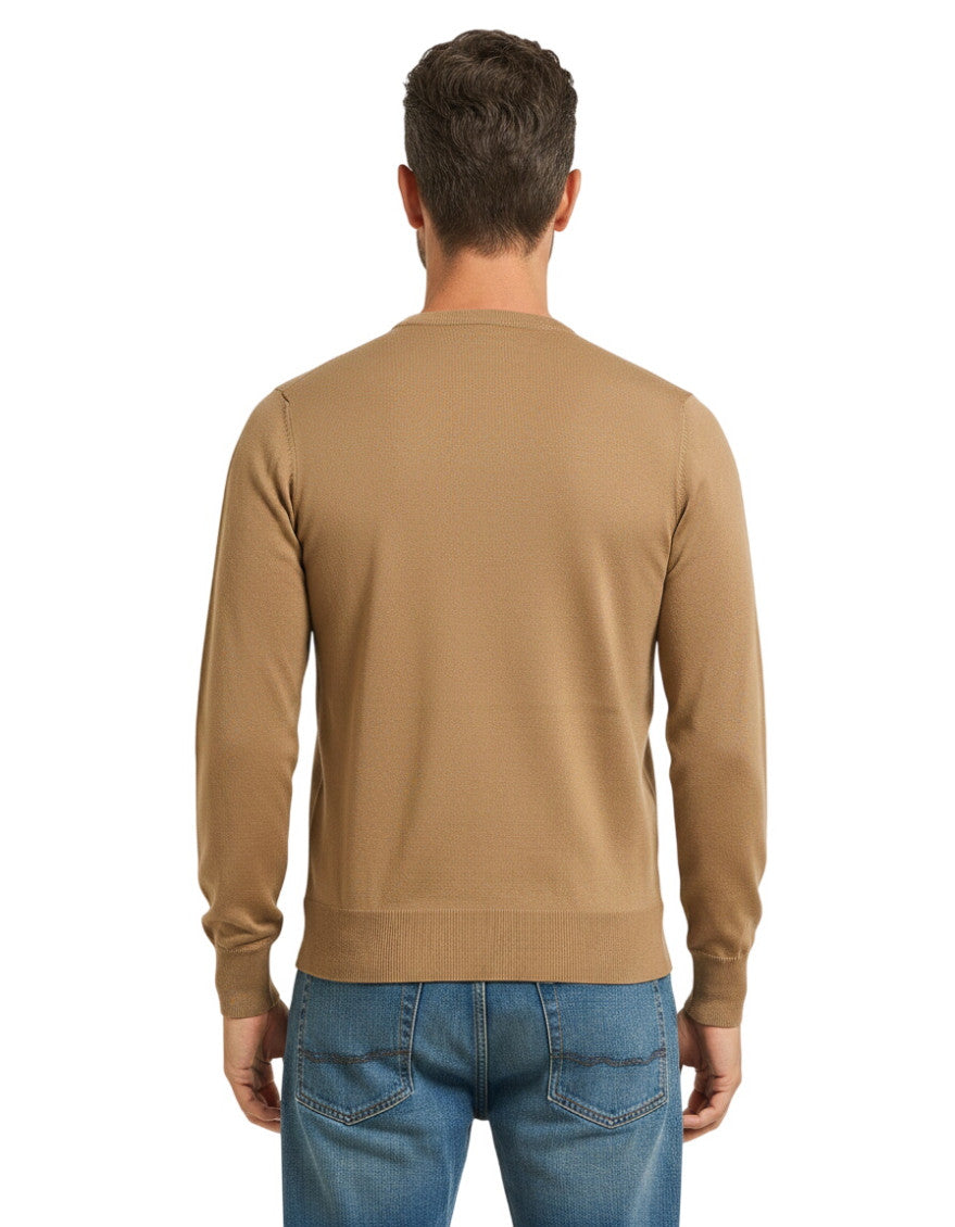 Brown Crew Neck Sweater 2