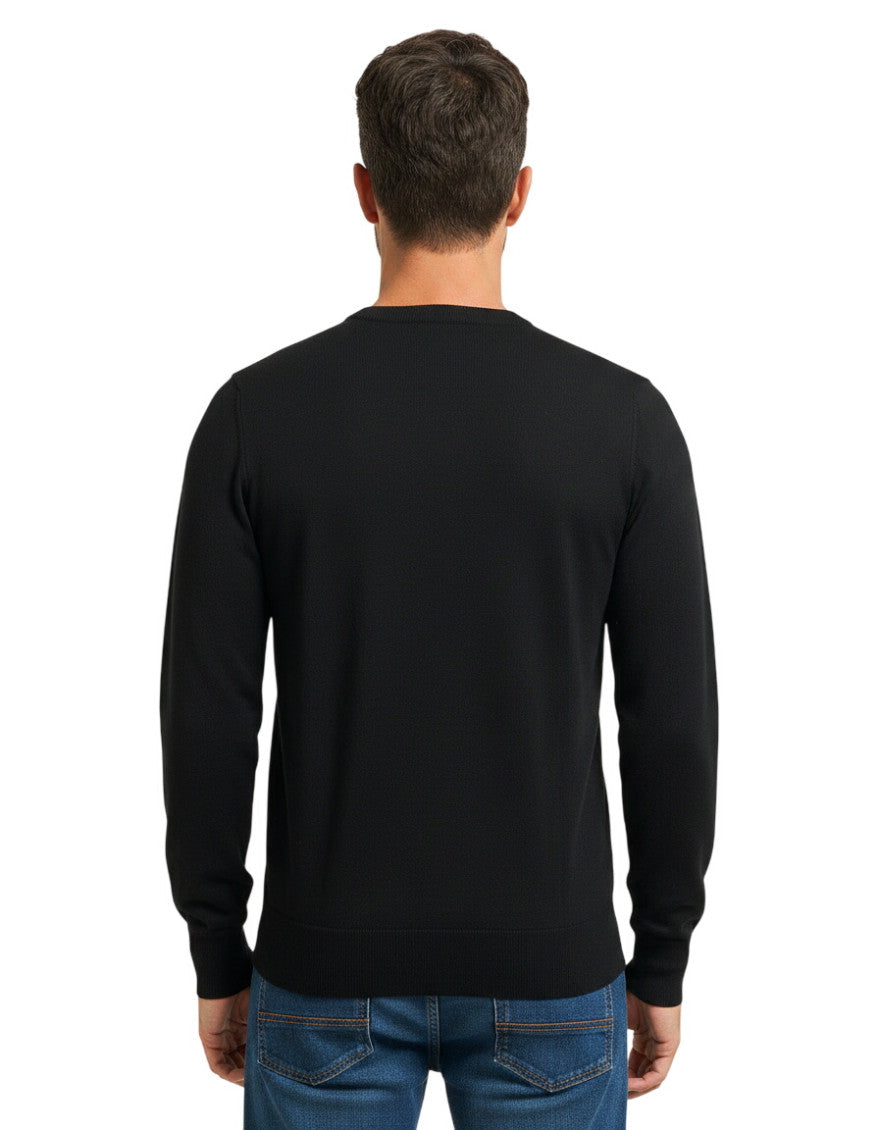 Black Crew Neck Sweater 2