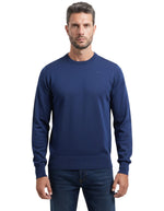 Navy Blue Crew Neck Sweater 1