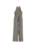 Green Stripes Halter Neck Jumpsuit 1