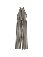 Green Stripes Halter Neck Jumpsuit 1