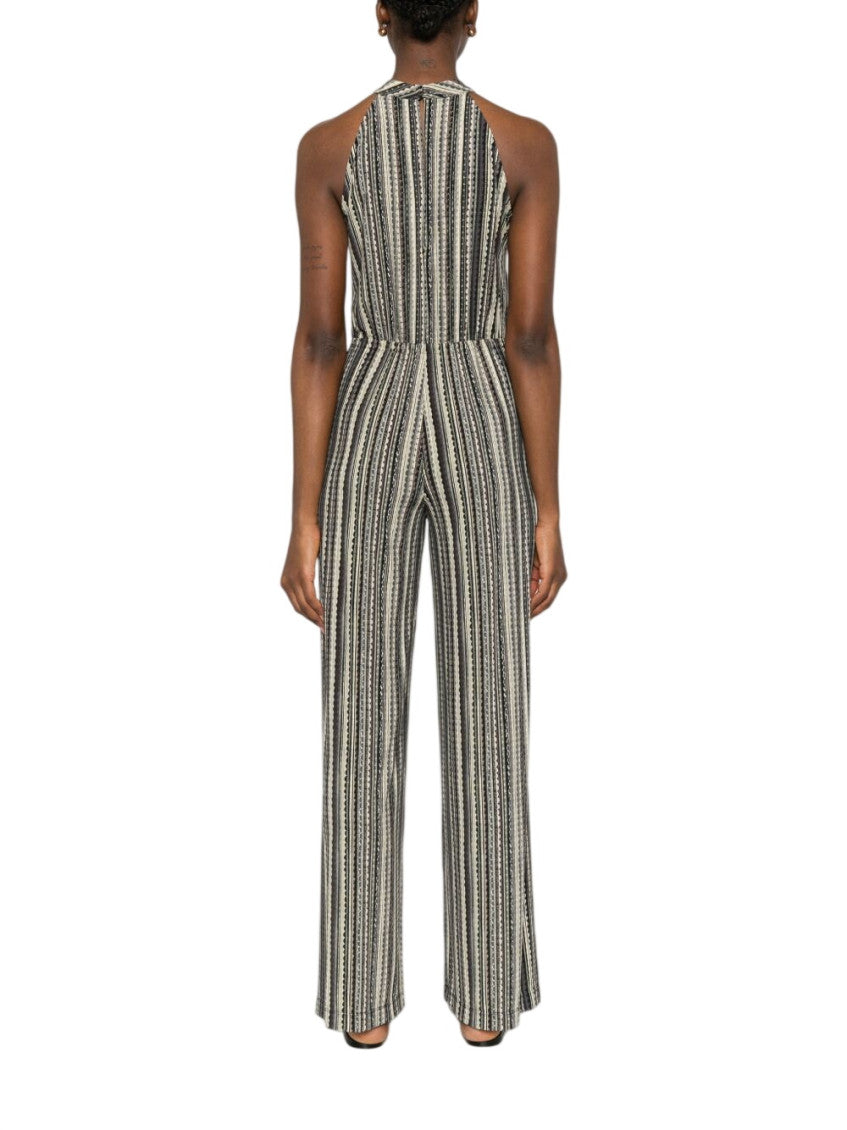 Green Stripes Halter Neck Jumpsuit 3