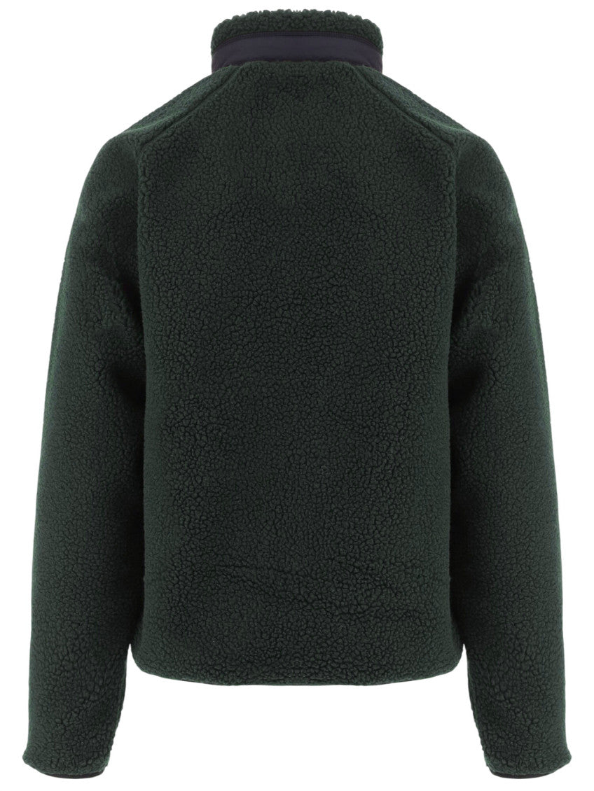 Dark Green Mock Collar Jacket 2