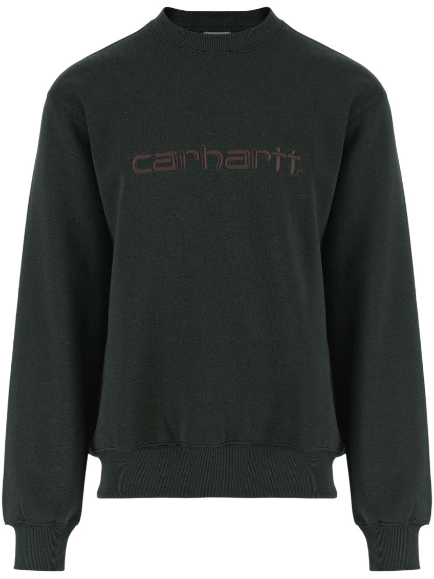 Dark Green Logo Sweatshirt 1